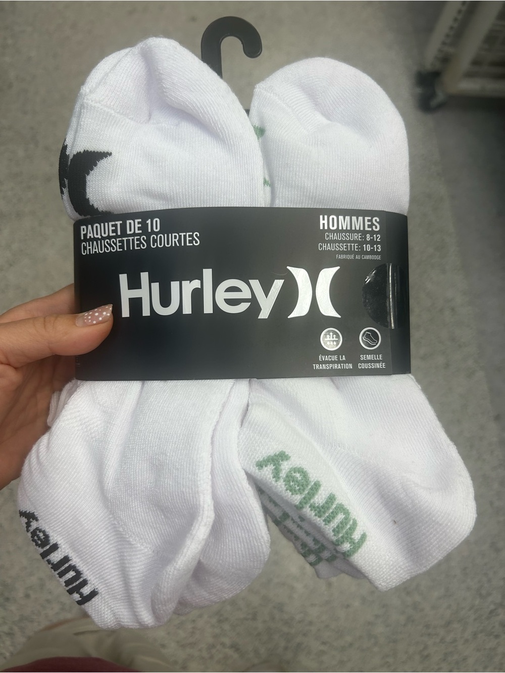 Hurley Men’s cushioned low cut Socks - Pack of 10